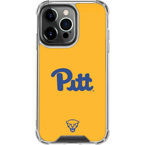 University of Pittsburgh Pitt Panthers Yellow iPhone 16 Pro Clear Case